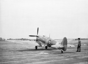 Supermarine Spitfire HF VII, # EN-474 – with extended wingtips. This Spitfire arrived at Wright Field, Ohio, in August 1944 for assessment and testing, and was signed out in November 1944. The aircraft is now in the Smithsonian's NASM collection. (NASA)